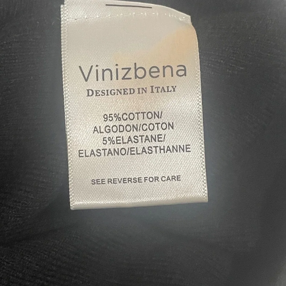 Vinizbena Black Embellished Neckline Long Sleeve Knit Top Women‎ Size S Italy